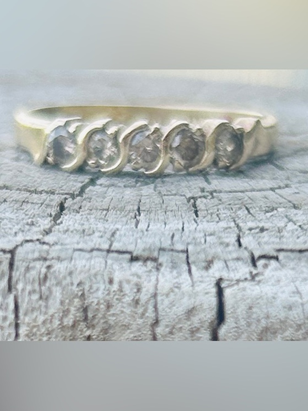 Five-Stone Gold Diamond Band in Yellow Gold